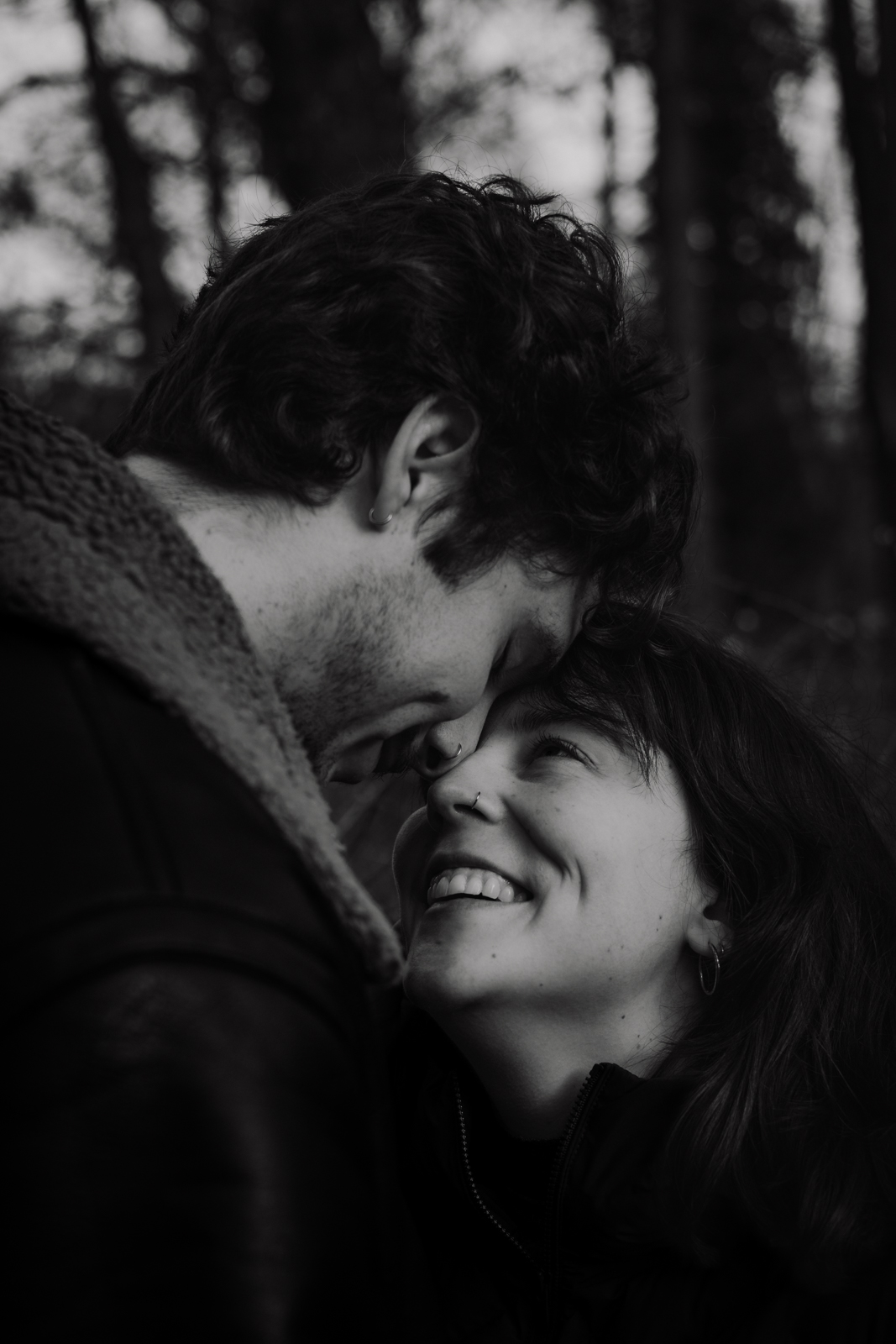 Paar Fotoshooting Köln – verliebtes Paar Nase an Nase